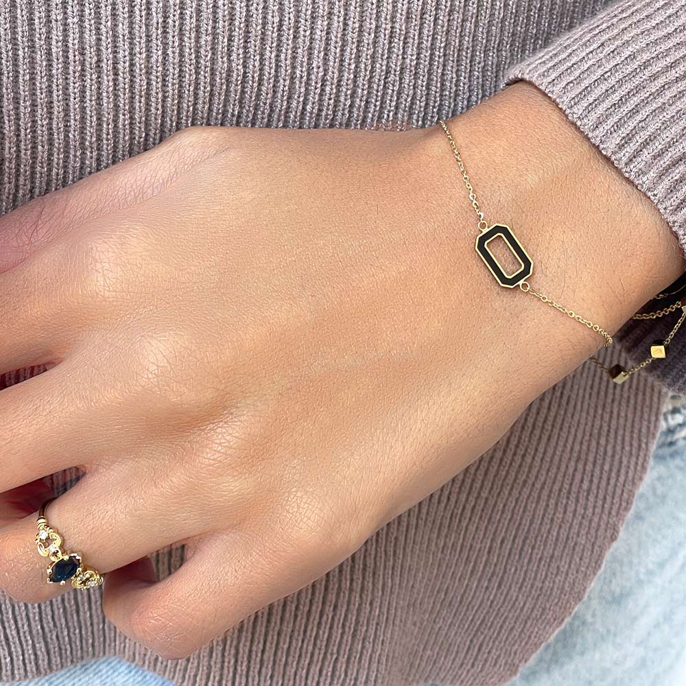 צמיד לאישה מזהב צהוב 14 קראט - לואי צמיד לאישה מזהב צהוב 14 קראט - לואי