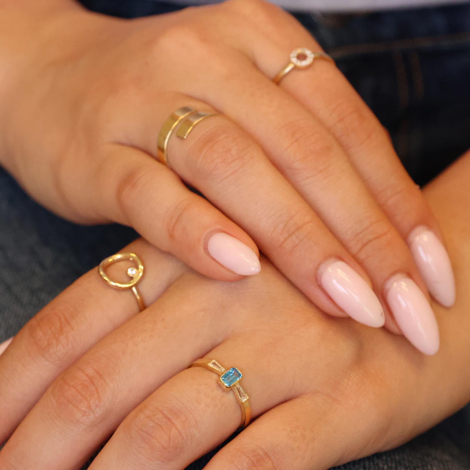 טבעת לנשים מזהב צהוב 14 קראט - היילי טבעת לנשים מזהב צהוב 14 קראט - היילי