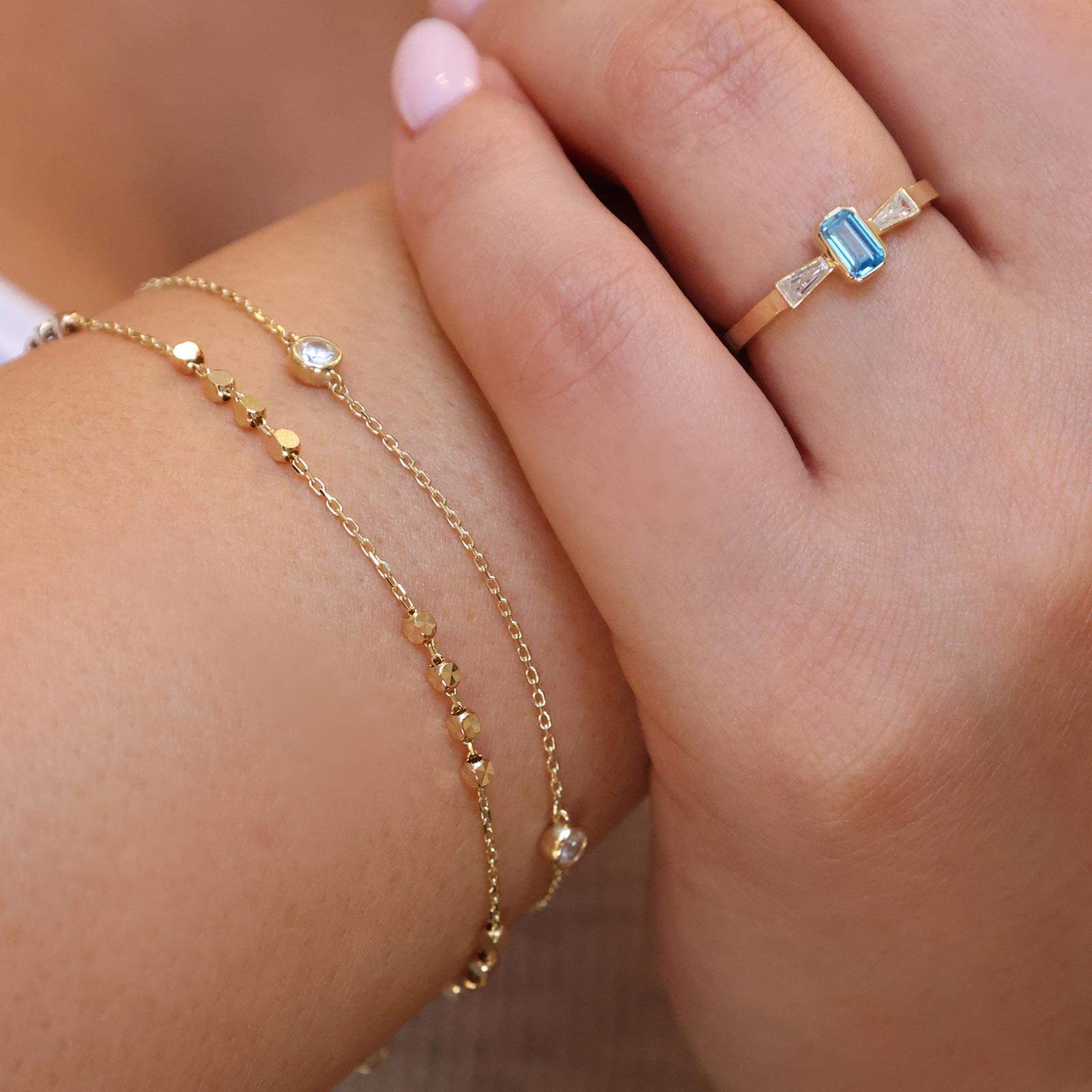 טבעת לנשים מזהב צהוב 14 קראט - היילי טבעת לנשים מזהב צהוב 14 קראט - היילי