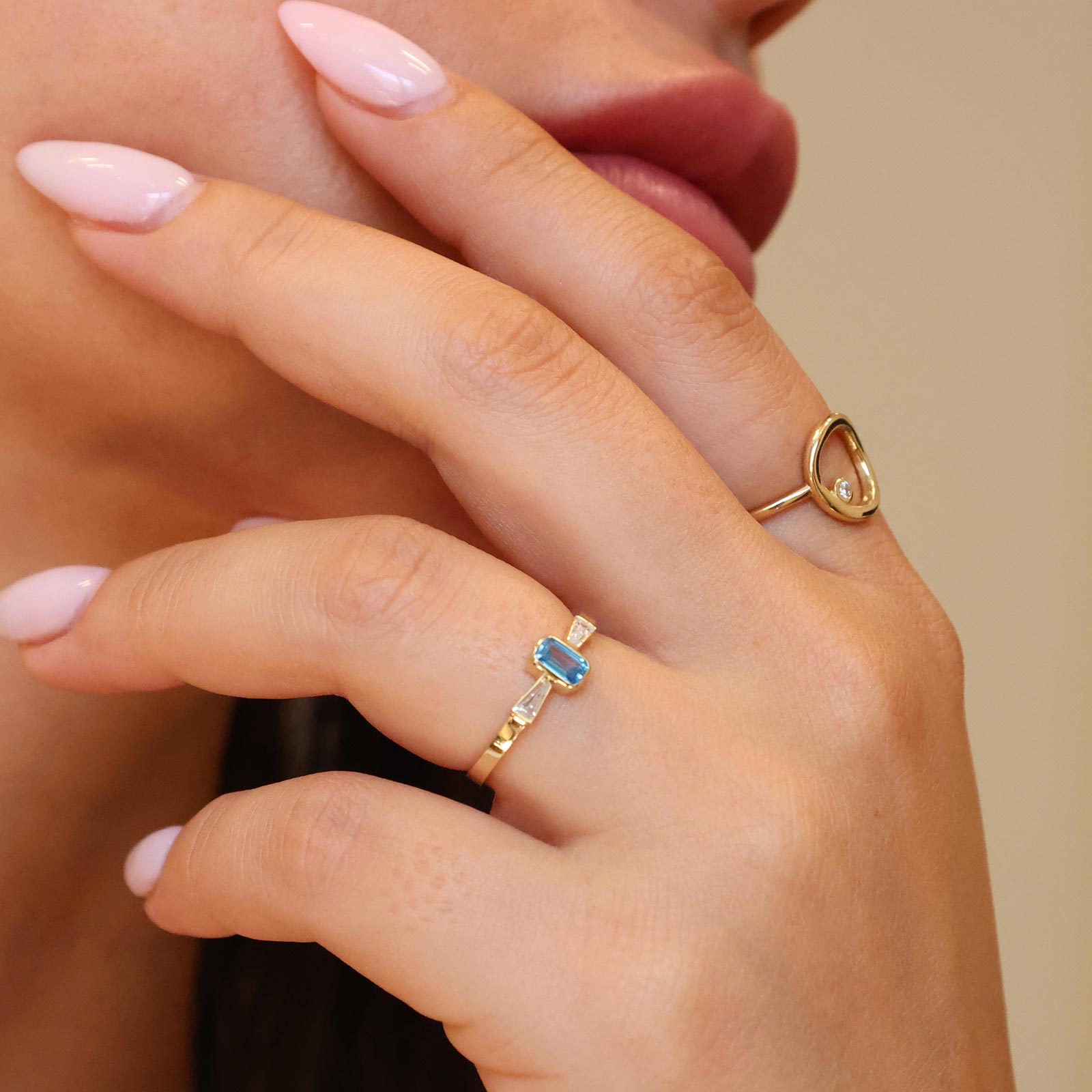 טבעת לנשים מזהב צהוב 14 קראט - היילי טבעת לנשים מזהב צהוב 14 קראט - היילי