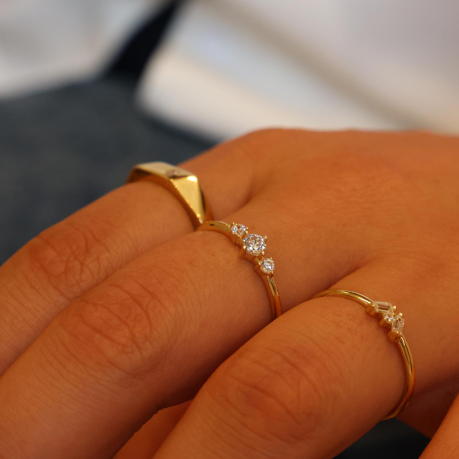 טבעת לנשים מזהב צהוב 14 קראט - מונרו טבעת לנשים מזהב צהוב 14 קראט - מונרו