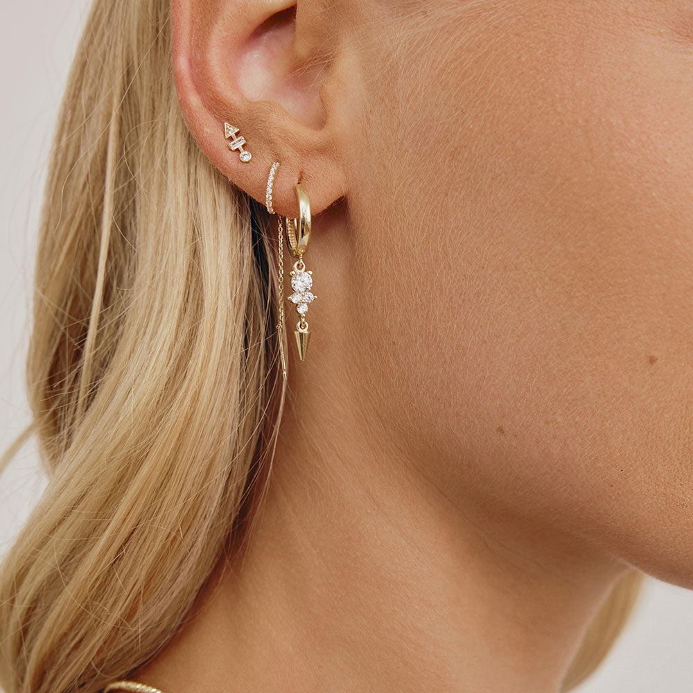 עגילי צ'ארם לאישה מזהב צהוב 14 קראט - צ'ארם מייפל עגילי צ'ארם לאישה מזהב צהוב 14 קראט - צ'ארם מייפל