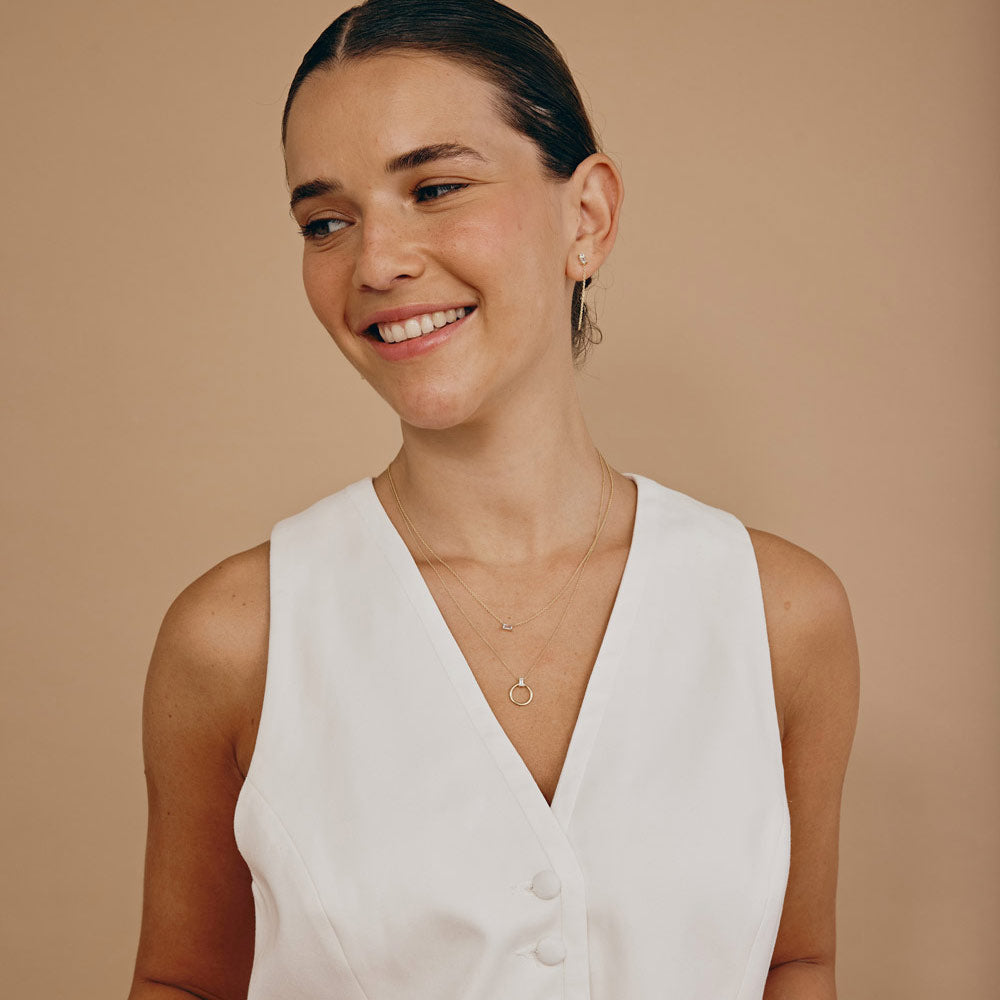 עגילים צמודים טופז מזהב צהוב 14 קראט - מירז' צלולים עגילים צמודים טופז מזהב צהוב 14 קראט - מירז' צלולים