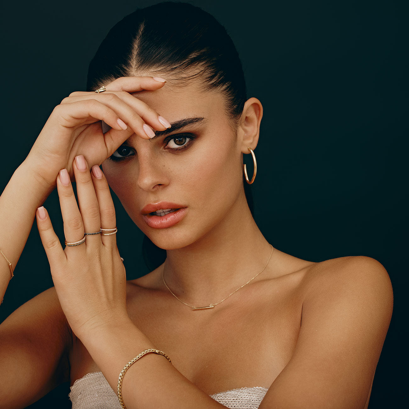 עגילים לאישה מזהב צהוב 14 קראט - ריו עבים עגילים לאישה מזהב צהוב 14 קראט - ריו עבים