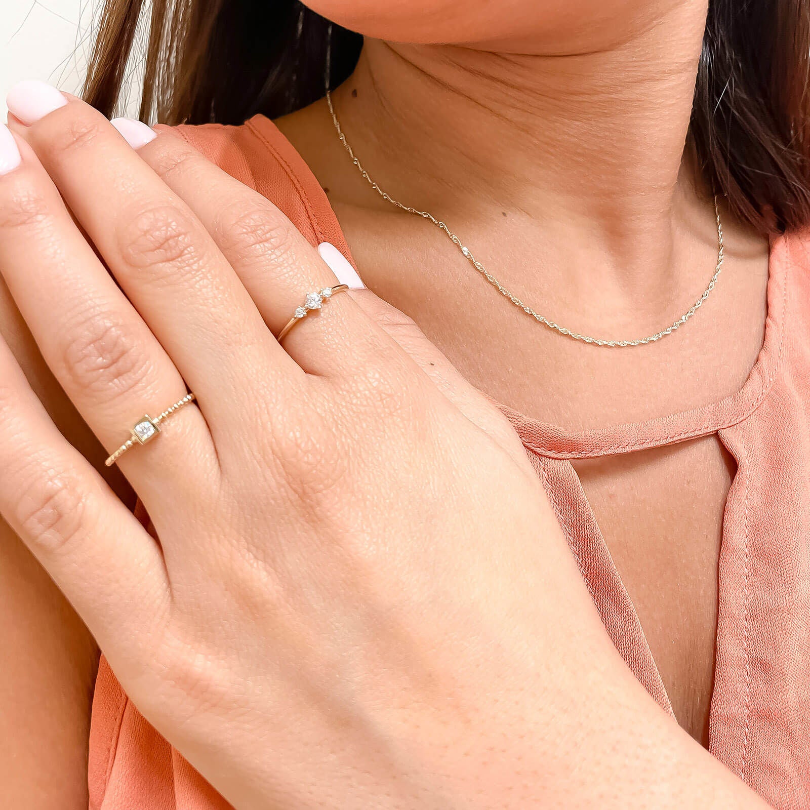 טבעת לנשים מזהב צהוב 14 קראט -  מונרו