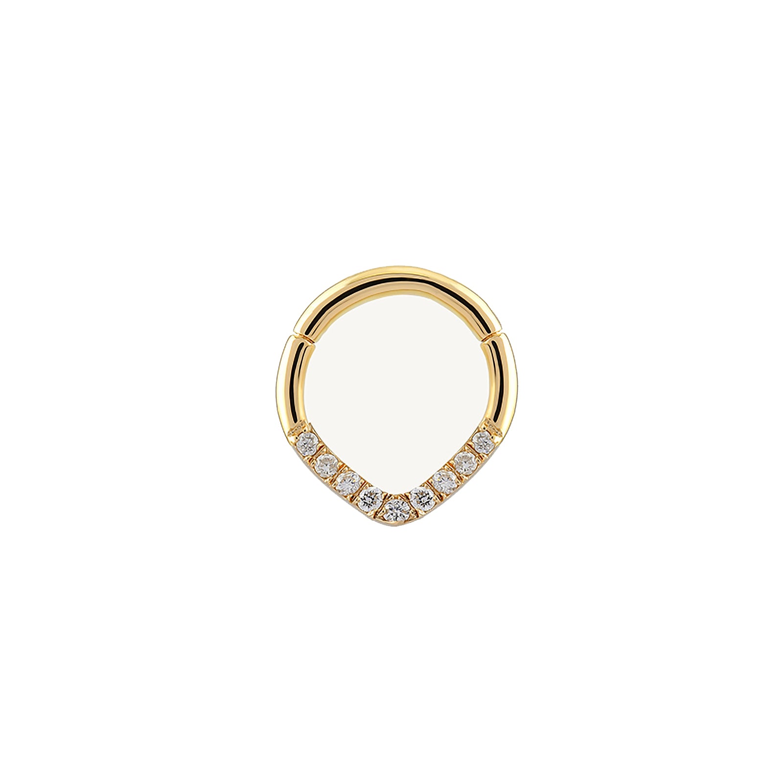 פירסינג יהלומים מזהב צהוב 14 קראט - אלכסנדרה