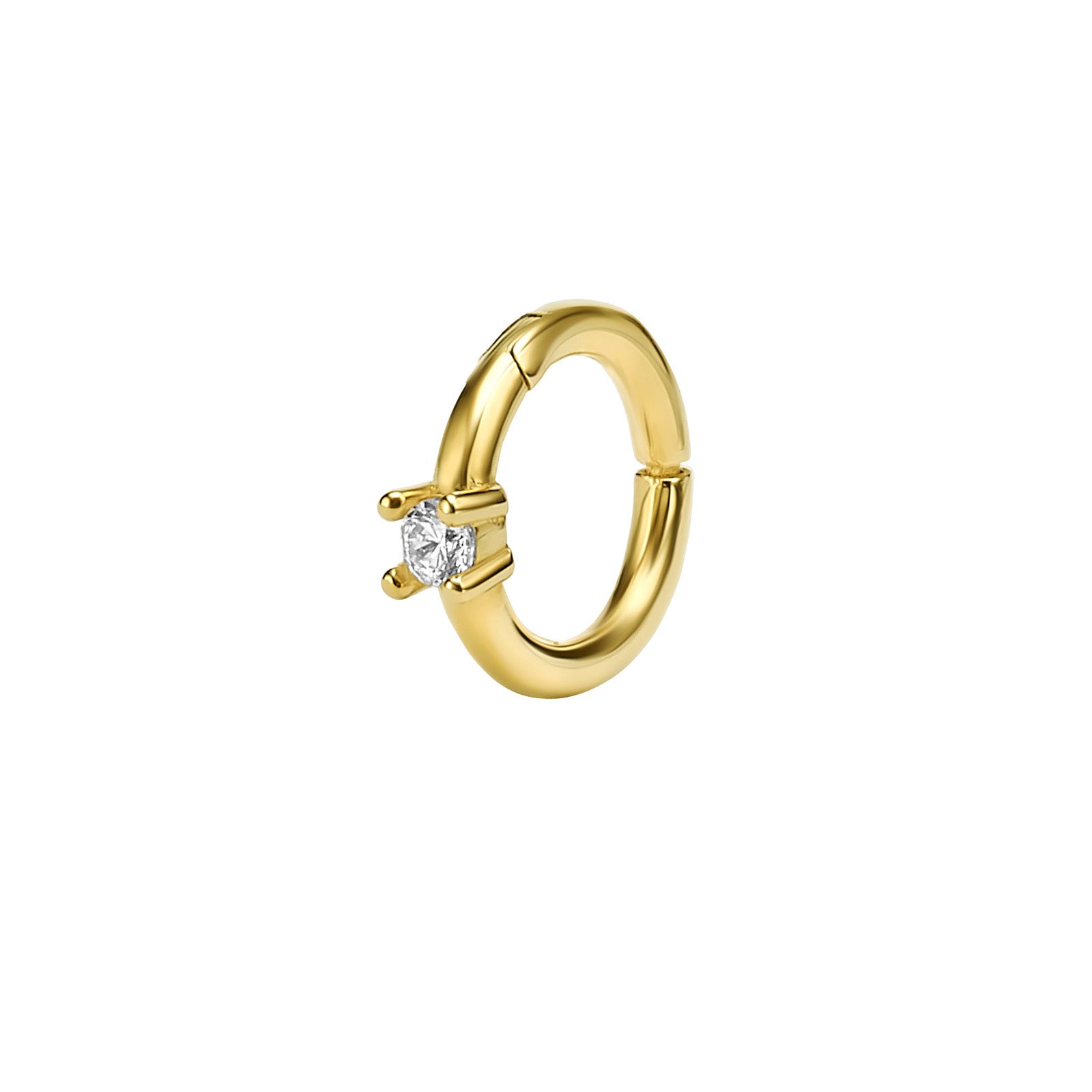 פירסינג יהלומים מזהב צהוב 14 קראט - קאיה