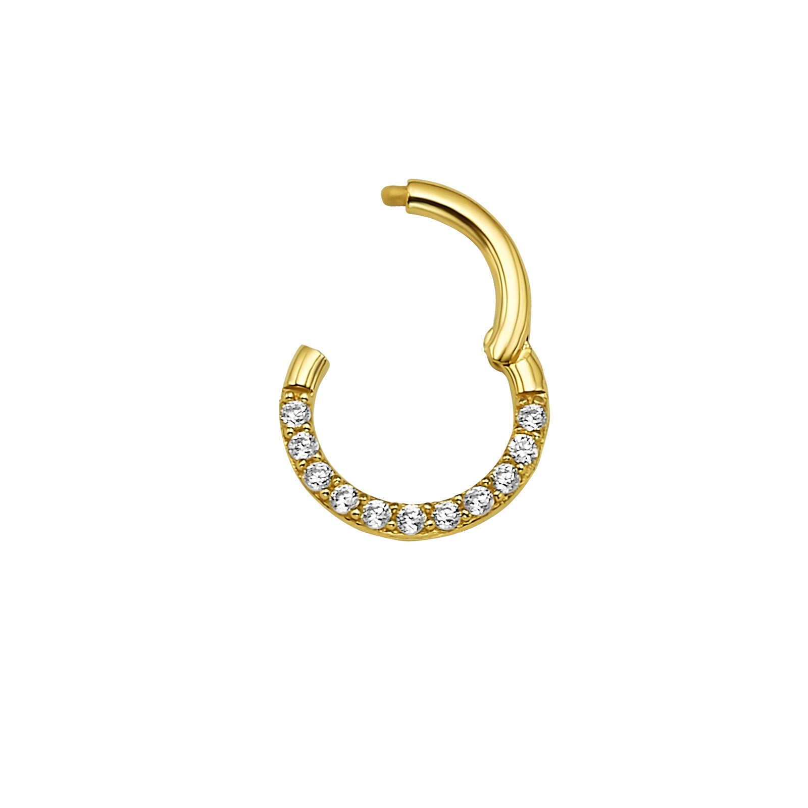 פירסינג יהלומים מזהב צהוב 14 קראט - פרינסס