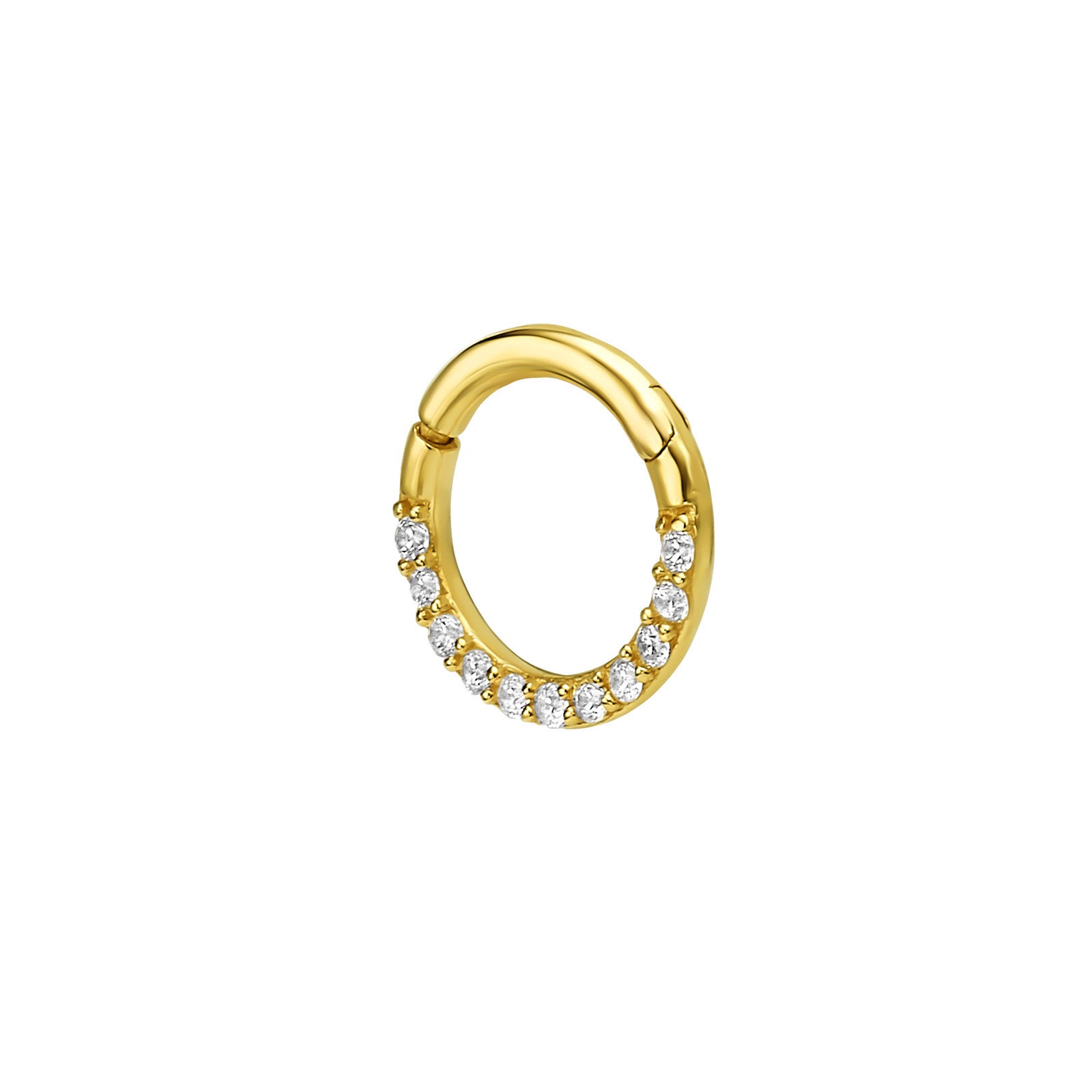 פירסינג יהלומים מזהב צהוב 14 קראט - פרינסס