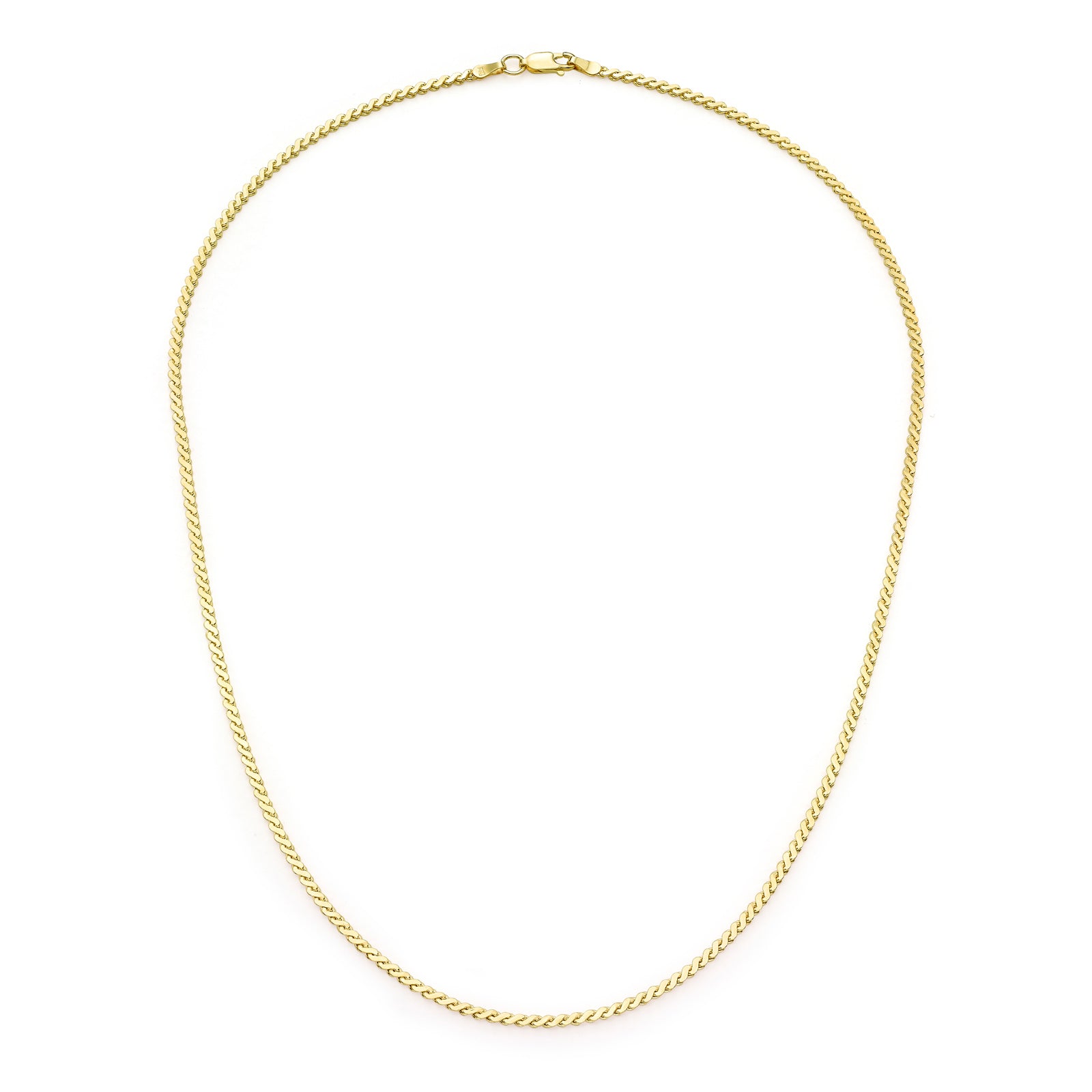 שרשרת לאישה מזהב צהוב 14 קראט - סרפנטינה 45 ס"מ