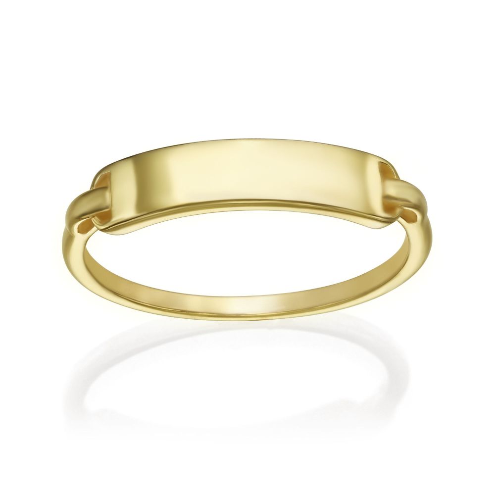 תכשיטי זהב לנשים | טבעת מזהב צהוב 14 קראט - חותם מדריד
