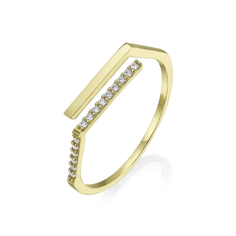 טבעות זהב | טבעת פתוחה מזהב צהוב 14 קראט - לוריאן