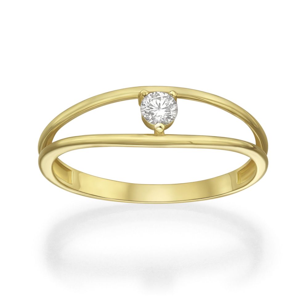 טבעות זהב | טבעת לנשים מזהב צהוב 14 קראט - ארין