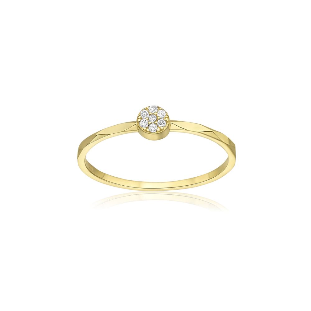 תכשיטי זהב לנשים | טבעת לנשים מזהב צהוב 14 קראט - סיירה