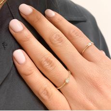 טבעת לנשים מזהב צהוב 14 קראט - לאורה כדורים