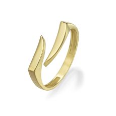 טבעת לנשים מזהב צהוב 14 קראט - גייל