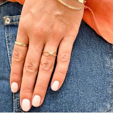 טבעת לנשים מזהב צהוב 14 קראט - אריאל