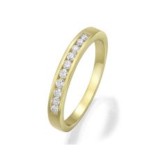 טבעת יהלומים מזהב צהוב 14 קראט -  אליזבת 