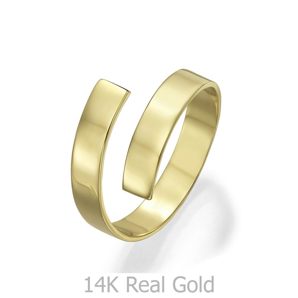 טבעות זהב | טבעת לנשים מזהב צהוב 14 קראט - מולאן