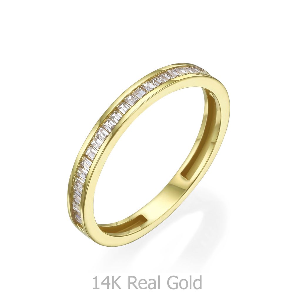 תכשיטי זהב לנשים | טבעת מזהב צהוב 14 קראט -   רומא