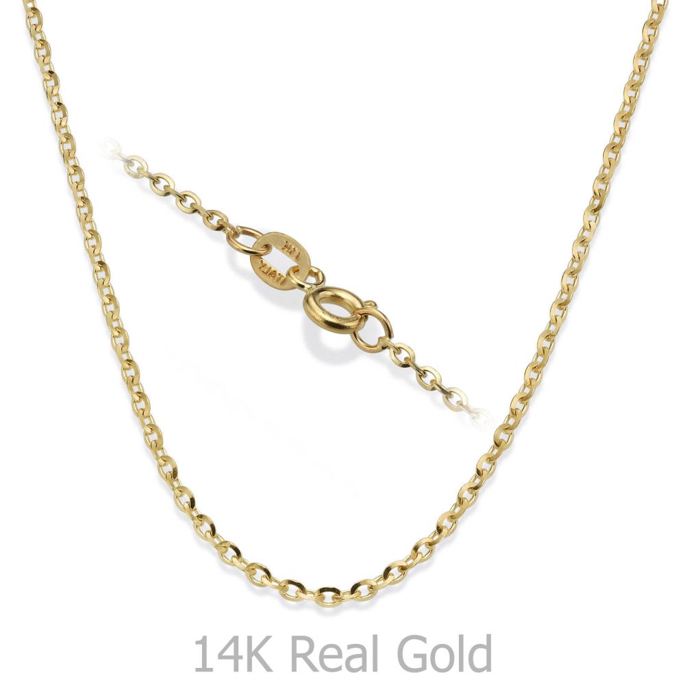 תכשיטי זהב לנשים | שרשרת יהלום מזהב צהוב  14 קראט - לב אטלנטיס