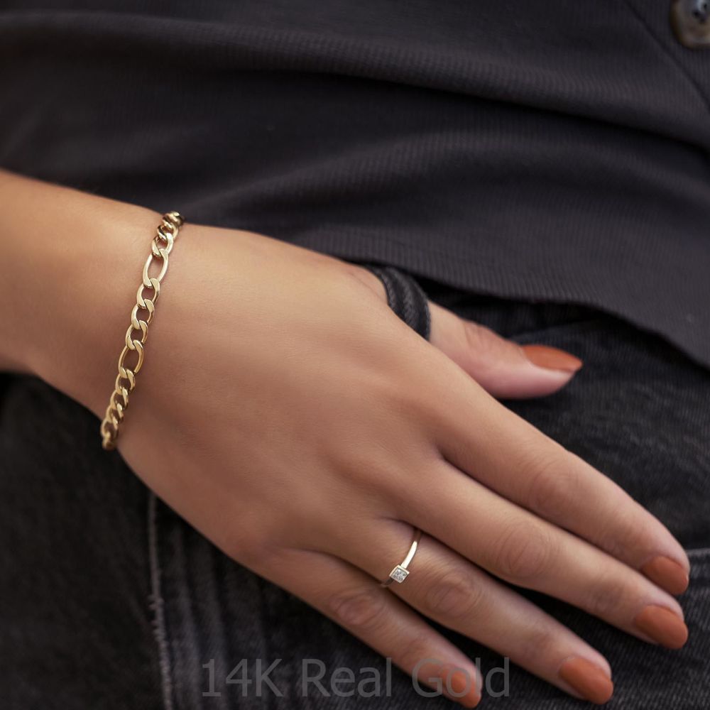 תכשיטי יהלומים | טבעת יהלומים מזהב לבן 14 קראט - קאיה