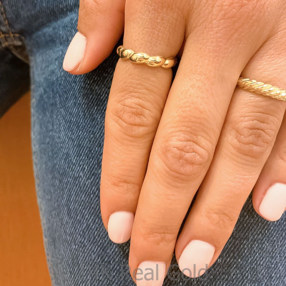 טבעות זהב | טבעת לנשים מזהב צהוב 14 קראט - סטייסי