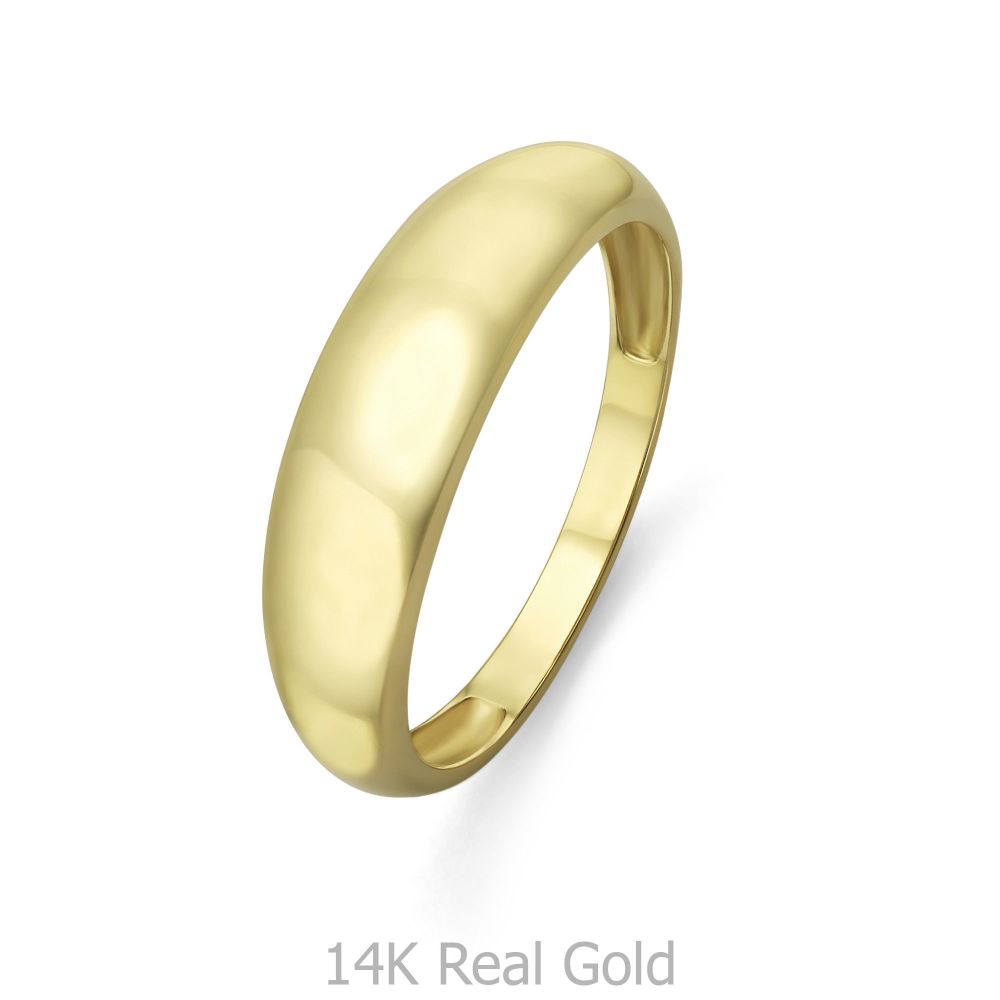 טבעות זהב | טבעת לנשים מזהב צהוב 14 קראט - באלי