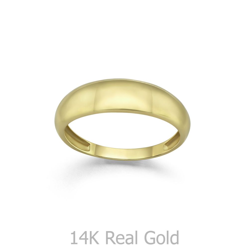 טבעות זהב | טבעת לנשים מזהב צהוב 14 קראט - באלי