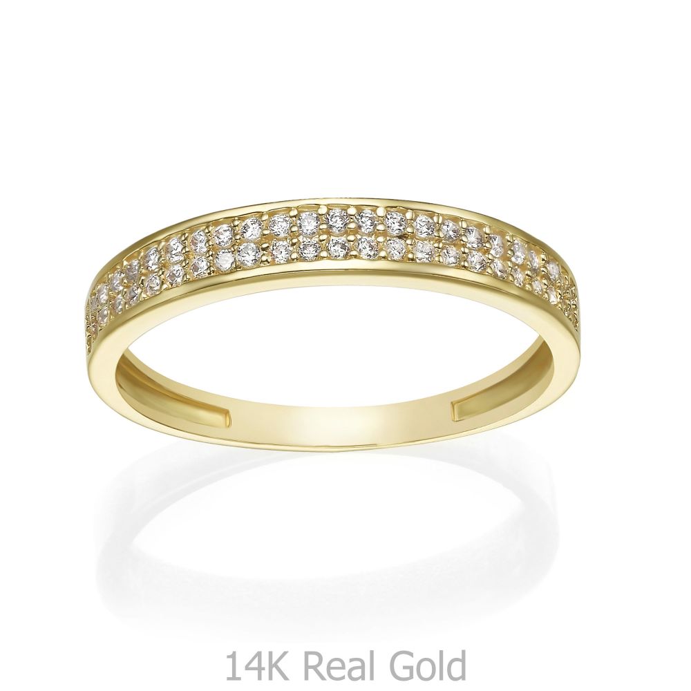 טבעות זהב | טבעת מזהב צהוב 14 קראט - מריאן