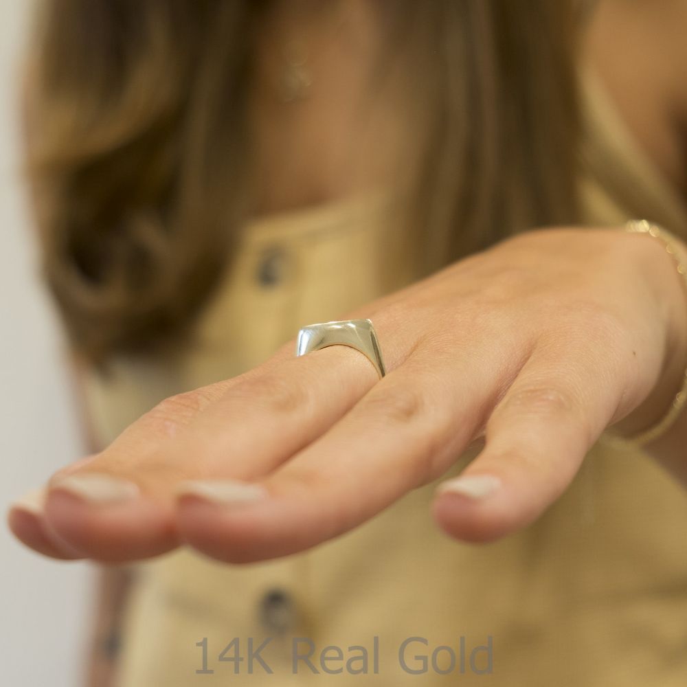 תכשיטי זהב לנשים | טבעת מזהב צהוב 14 קראט - מונקו
