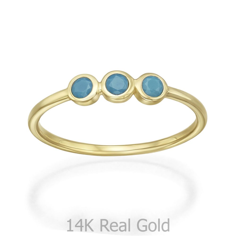 טבעות זהב | טבעת לנשים מזהב צהוב 14 קראט - נאיה
