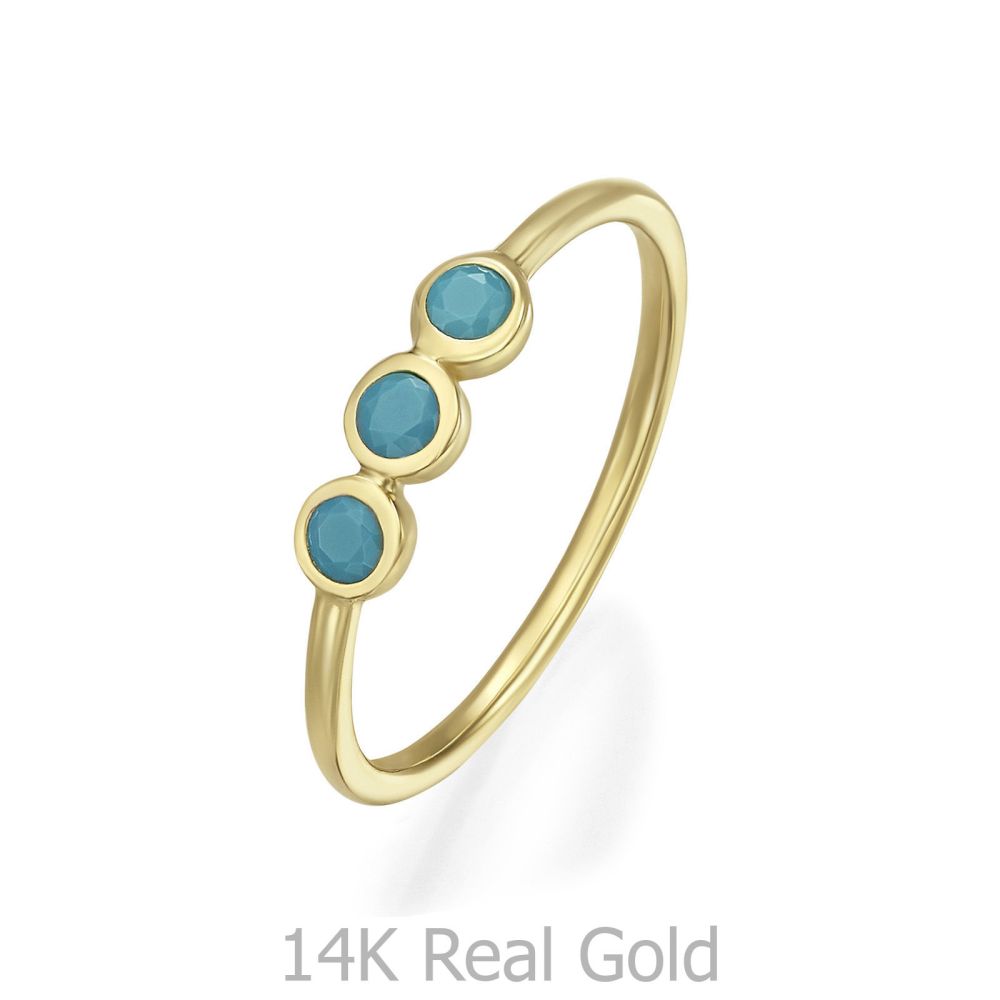 טבעות זהב | טבעת לנשים מזהב צהוב 14 קראט - נאיה