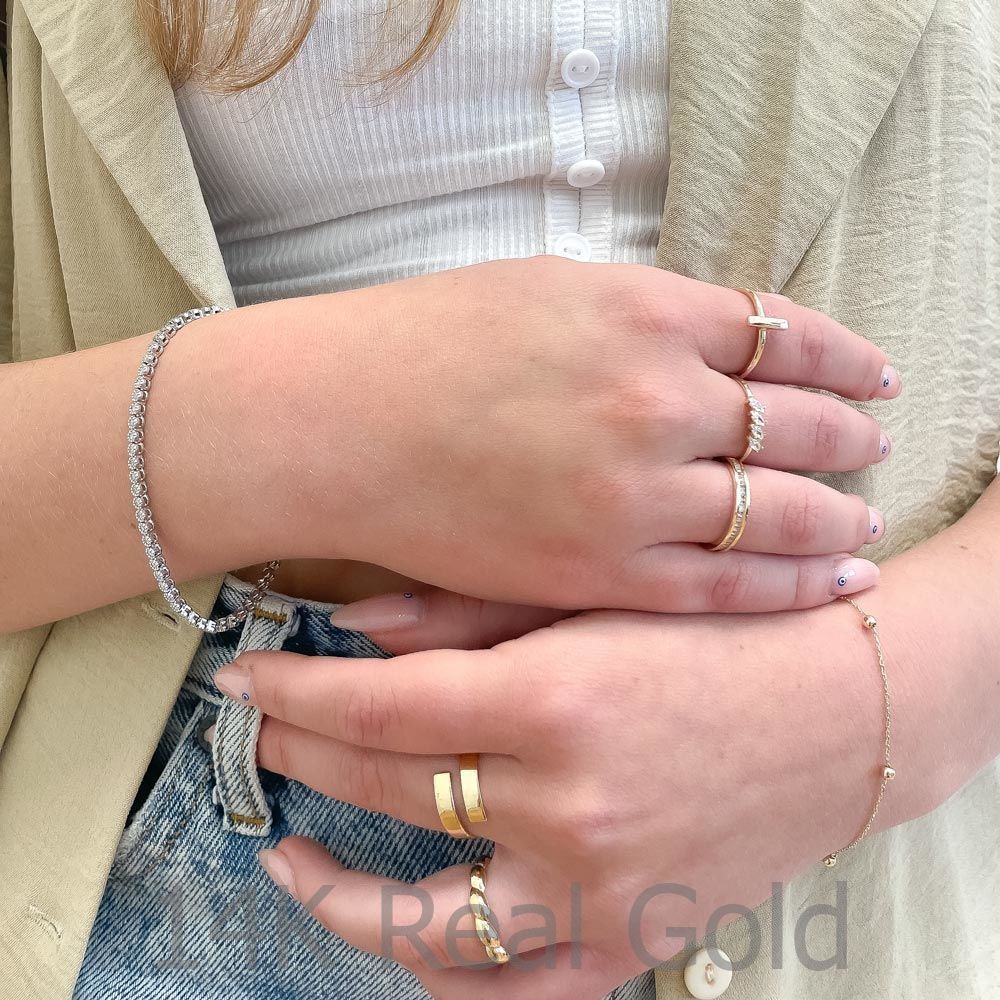 טבעות זהב | טבעת לנשים מזהב צהוב 14 קראט - מולאן