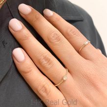 טבעת לנשים מזהב צהוב 14 קראט - לאורה כדורים