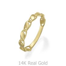 טבעת לנשים מזהב צהוב 14 קראט - לורל