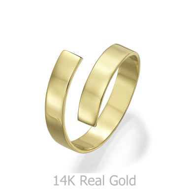 טבעת לנשים מזהב צהוב 14 קראט - מולאן